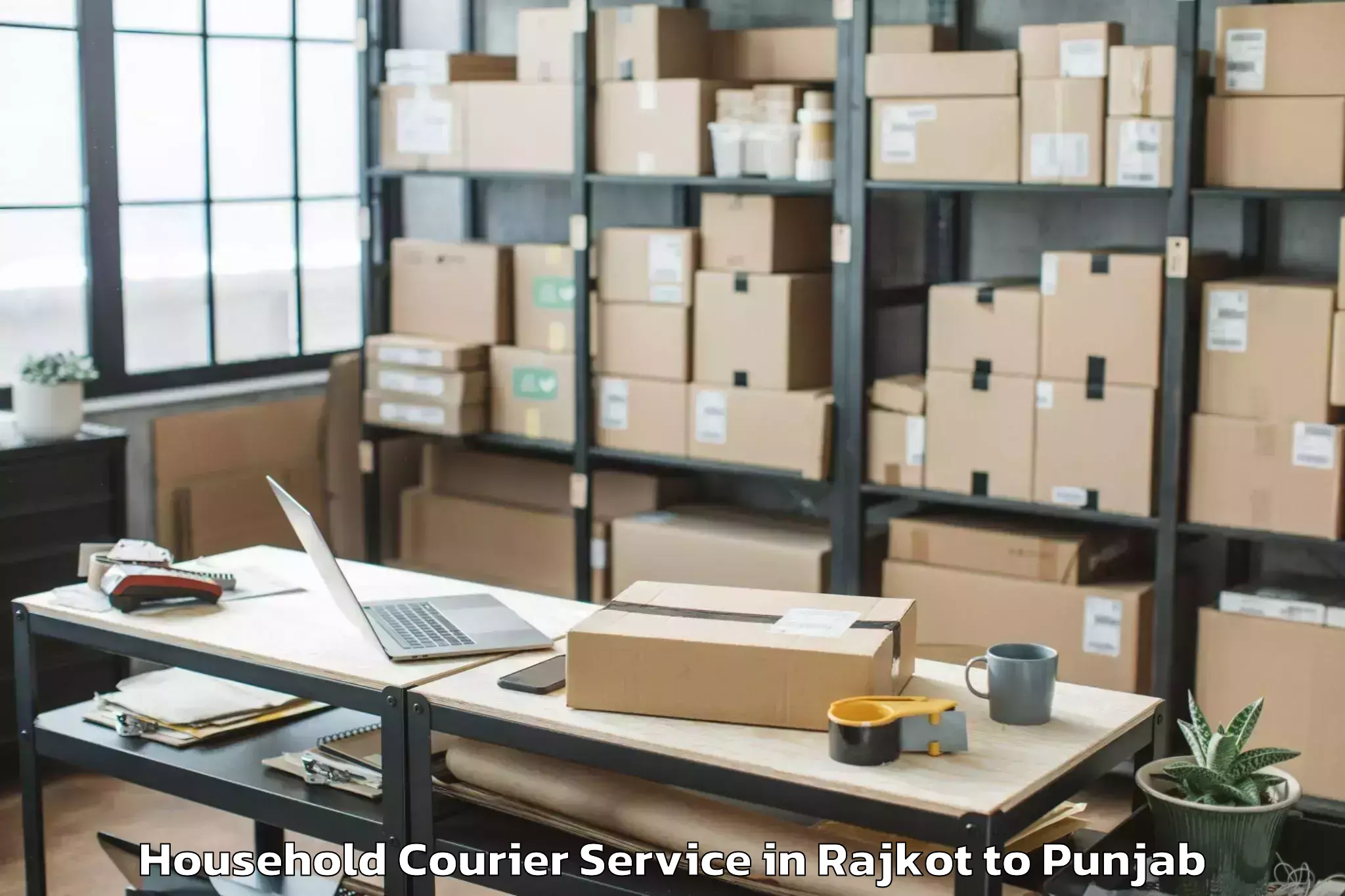 Professional Rajkot to Kapurthala Household Courier